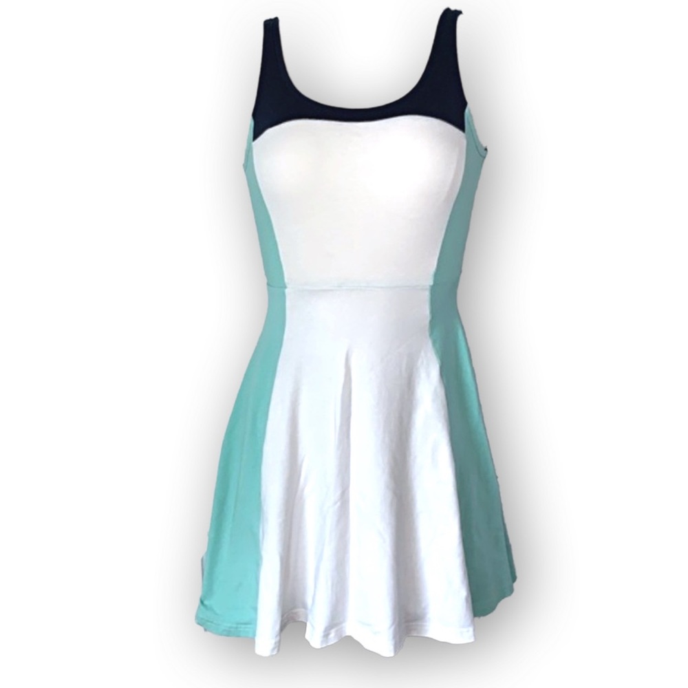 5/25$ Express Cotton Color Block Skater Dress